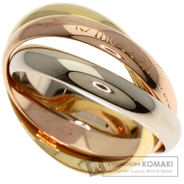 カルティエ Cartier トリニティ SM K18YG 15号(55) リング CARTIER カルティエ トリニティ #55 リング・指輪 K18イエロー