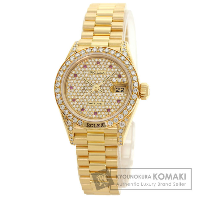 ロレックス 腕時計 デイトジャスト 純正ダイヤモンド ルビー