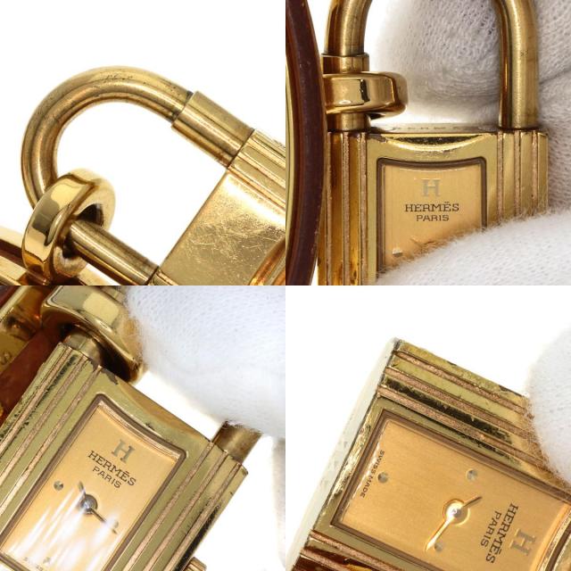 HERMES エルメス ケリーウォッチ 腕時計 GP/革 レディース [中古