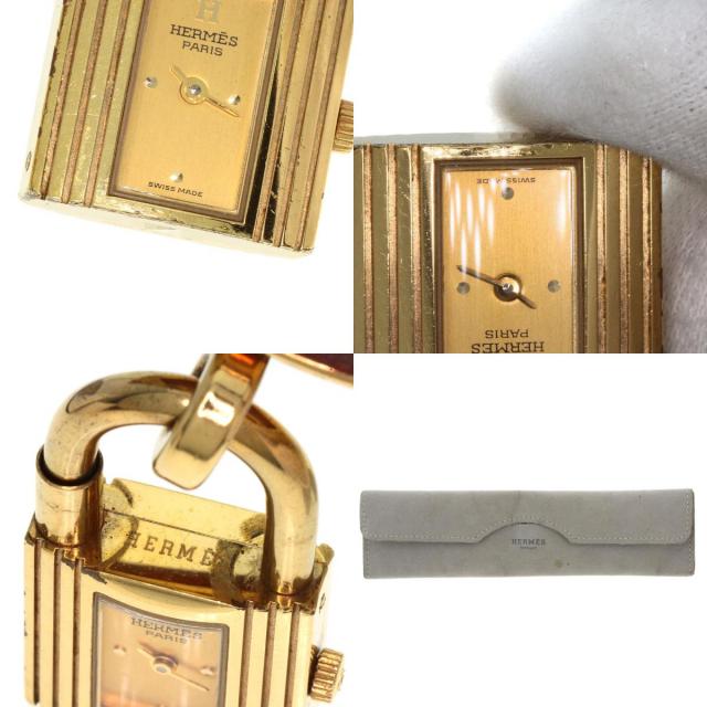 HERMES エルメス ケリーウォッチ 腕時計 GP/革 レディース [中古