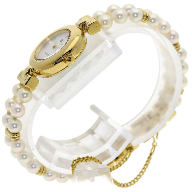 電池交換済み JAL限定 パールブレスレットウォッチ MIKIMOTO ミキモト2