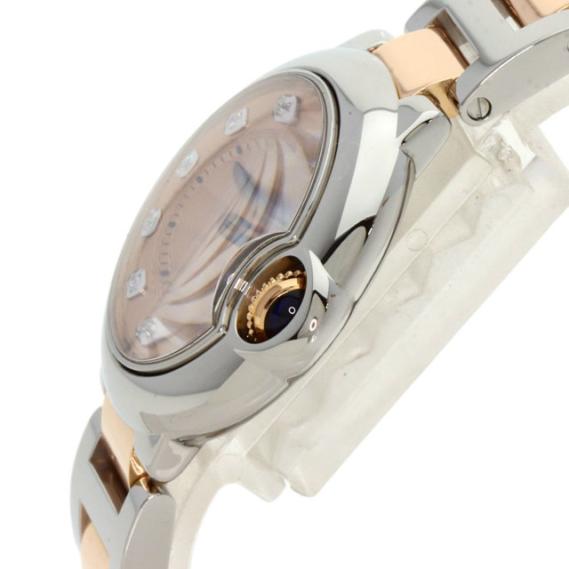 CARTIER カルティエ WE902052 バロンブルー28 11P ダイヤモンド 腕時計