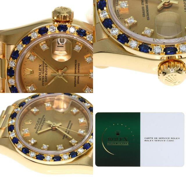 ロレックス 腕時計 デイトジャスト サファイア ダイヤモンド