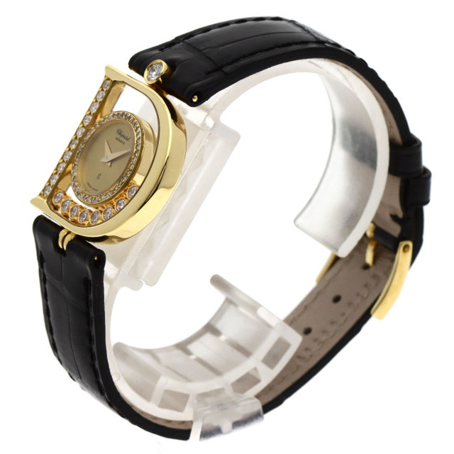 Chopard ショパール 212698 ハッピーダイヤモンド 腕時計 K18イエロー  