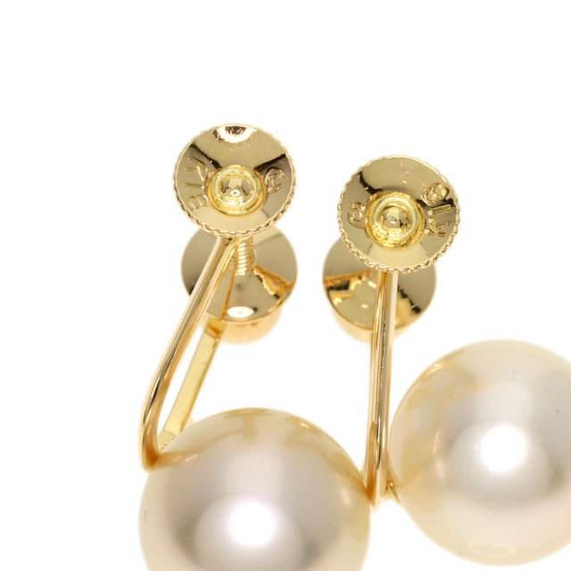 茶金！希少！タサキ南洋ゴールデンパール10㎜UPピアスK18