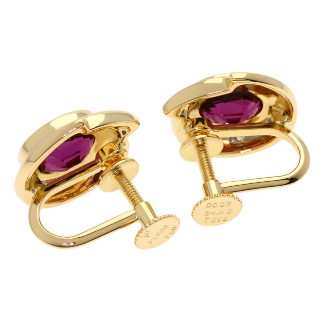 POLA ポーラ ガーネット ダイヤモンド イヤリング K18イエローゴールド  