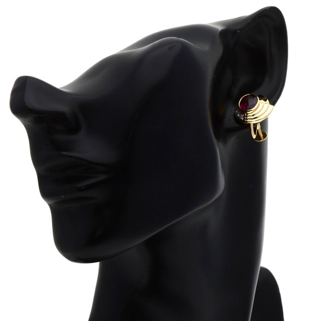 POLA ポーラ ガーネット ダイヤモンド イヤリング K18イエローゴールド  