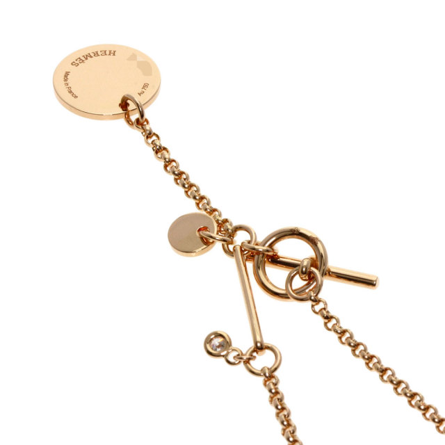 HERMES エルメス エクスリブリス PM ネックレス K18ピンク