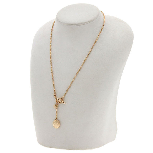 HERMES エルメス エクスリブリス PM ネックレス K18ピンクゴールド  