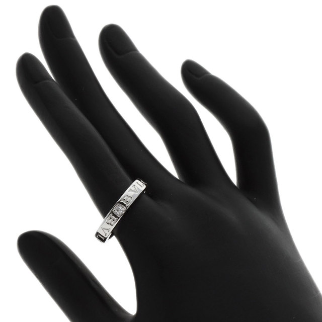 BVLGARI ブルガリ ダブルロゴ ダイヤモンド リング・指輪 K18ホワイト  