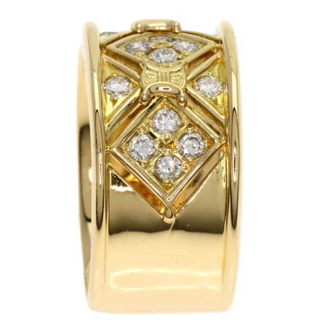 CELINE セリーヌ ロゴ ダイヤモンド リング・指輪 K18イエローゴールド  