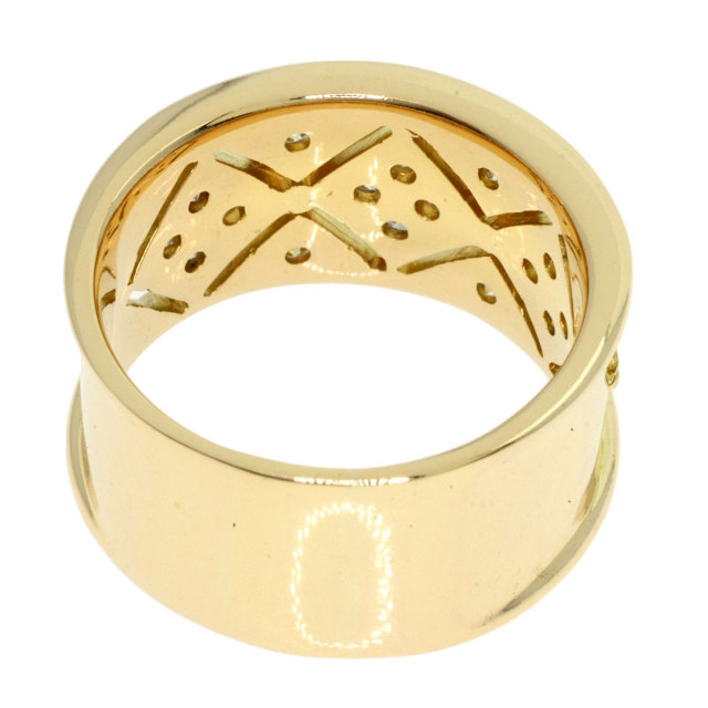 CELINE セリーヌ ロゴ ダイヤモンド リング・指輪 K18イエローゴールド  