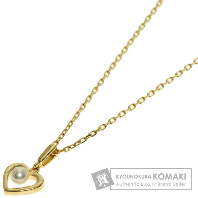 ミキモト ネックレス パール 真珠 ハートモチーフ