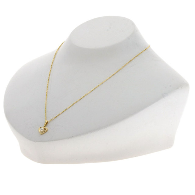 ミキモト ネックレス パール 真珠 ハートモチーフ