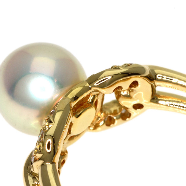 Dior ディオール パール 真珠 ダイヤモンド リング・指輪 K18イエロー