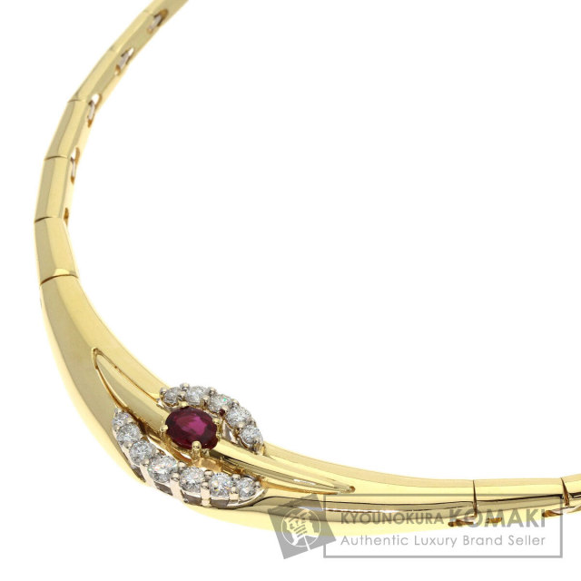 Damiani ダミアーニ ルビー ダイヤモンド ネックレス K18イエロー