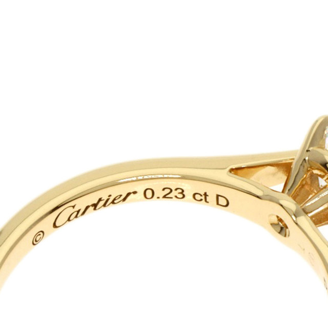 ✨Cartier ✨K18ゴールド バンドリング ダイヤモンド付き ⭐ 極美品 ✨Cartier ダイヤモンド付きバンドリング K18金