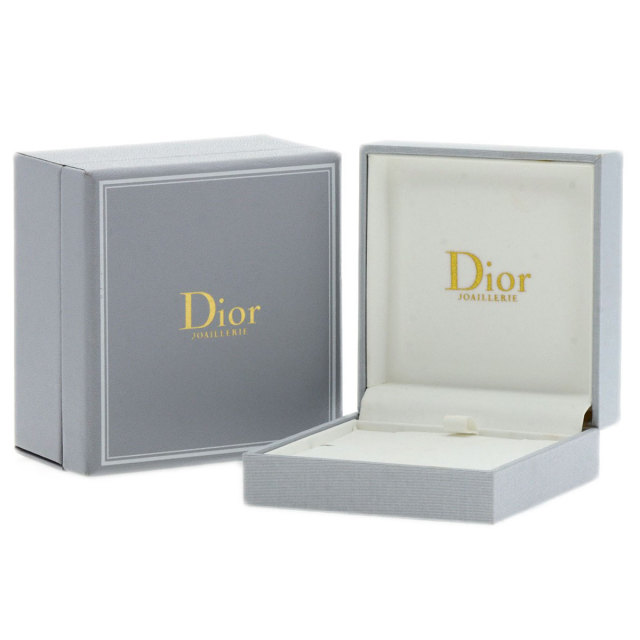 Dior ダイヤモンド付きゴールドネックレス 箱付き Dior ディオール ミミ ローズ 3P ダイヤモンド ネックレス K18イエロー