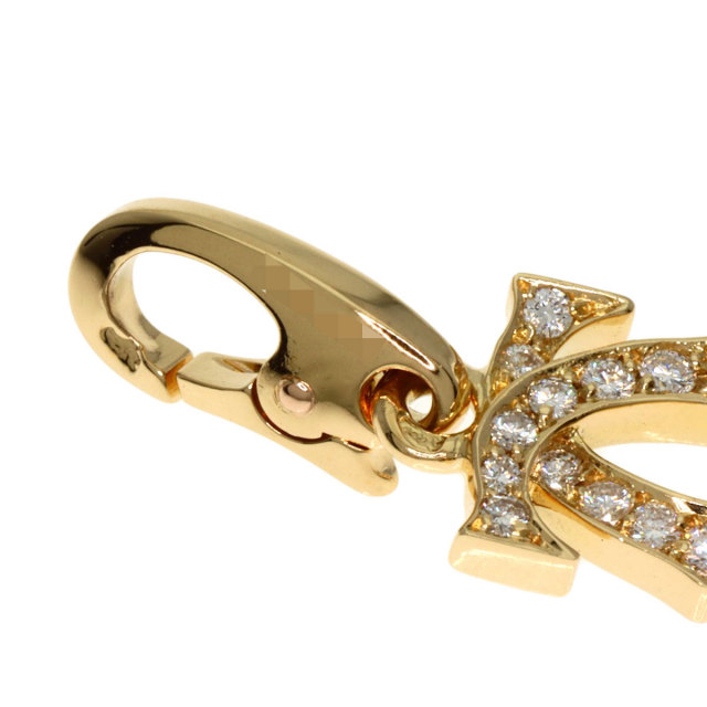 Cartier イエローゴールド ダイヤモンド 2C チャーム ペンダントトップ CARTIER カルティエ 2C チャーム ダイヤモンド ペンダントトップ K18