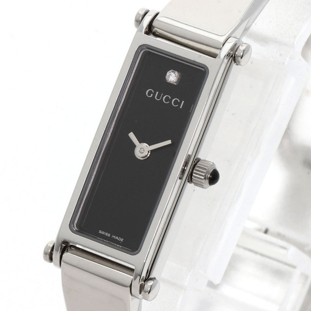 GUCCI グッチ 1500L スクエアフェイス 1P ダイヤモンド 腕時計