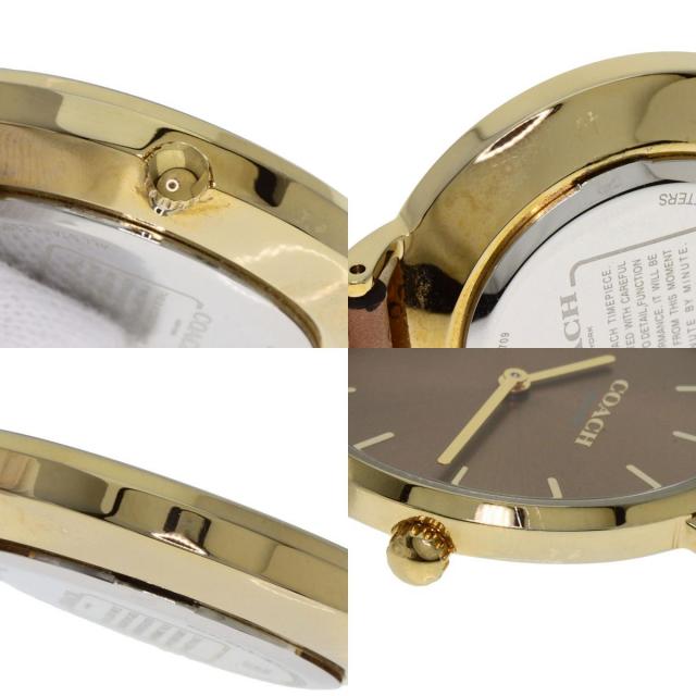 COACH コーチ CA.120.7.34.1709 ラウンドフェイス 腕時計 GP/革