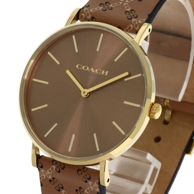COACH 腕時計 ブラウン COACH コーチ 腕時計 メンズ 革ベルト レザー ウォッチ ブランド
