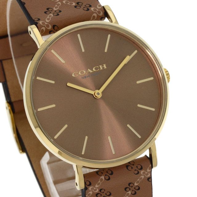 COACH コーチ CA.120.7.34.1709 ラウンドフェイス 腕時計 GP/革