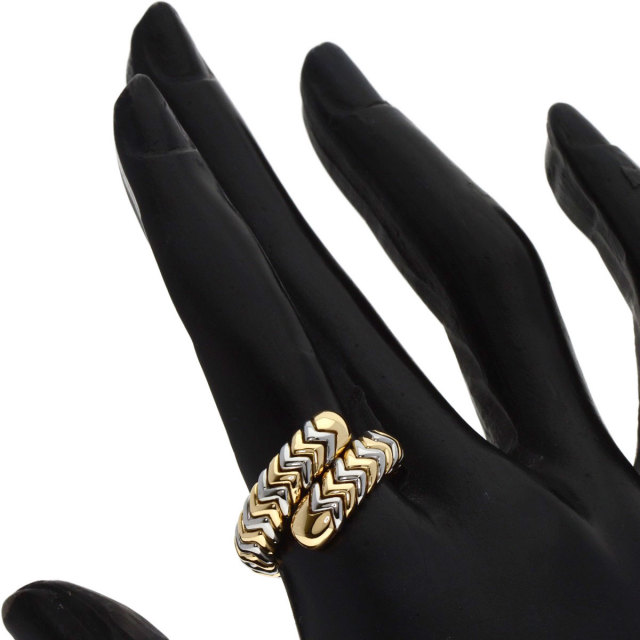 BVLGARI ブルガリ スピガ リング・指輪 K18イエローゴールド/SS