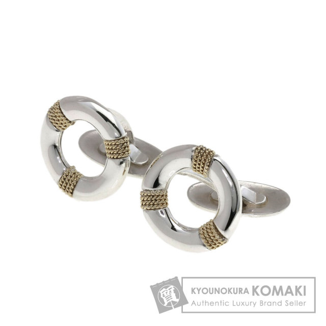 TIFFANY&Co. ティファニー サークル カフス シルバー/K18YG メンズ