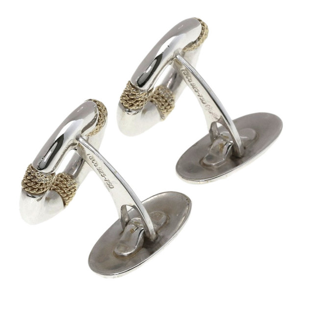 TIFFANY&Co. ティファニー サークル カフス シルバー/K18YG メンズ