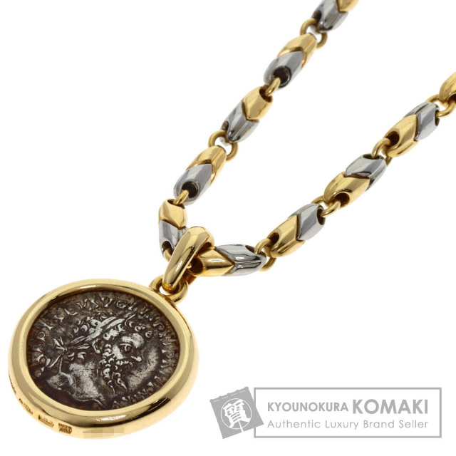 【正規 未使用】BVLGARI ロゴ刻印 黒×金チャーム/ネックレスチェーン BVLGARI - 【正規 未使用】BVLGARI ロゴ刻印パドロックチャーム