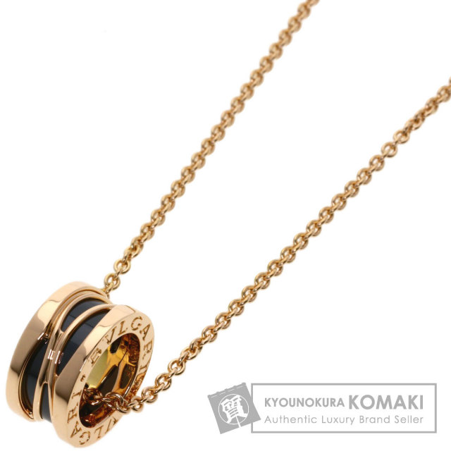新品 ネックレス 18k ビーゼロワンホワイトゴールドロゴストーン付き