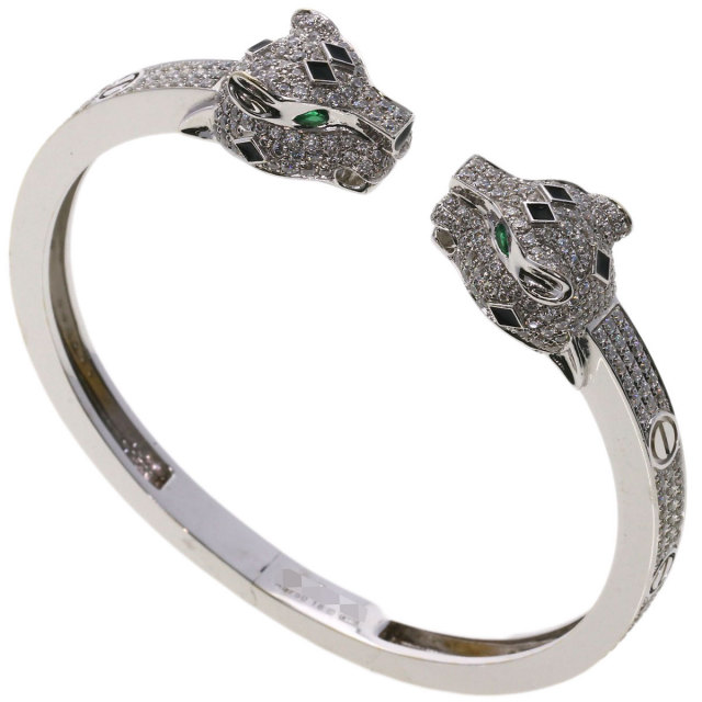 パンテール型 デザイン #18 ブレスレット K18ホワイトゴールド 37.4g  