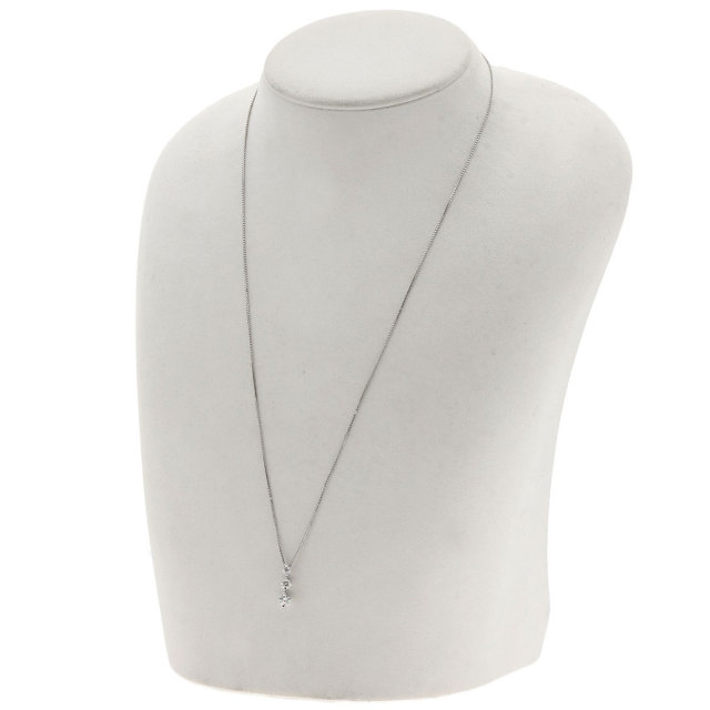 0.4ct ダイヤモンド ネックレス K18ホワイトゴールド/K18YG 2.8g