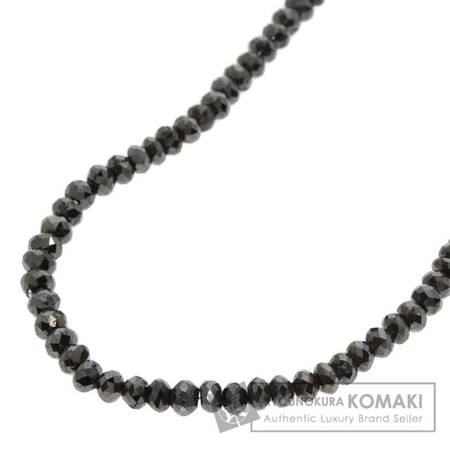50ct ブラックダイヤモンド ネックレス K18ホワイトゴールド 11g