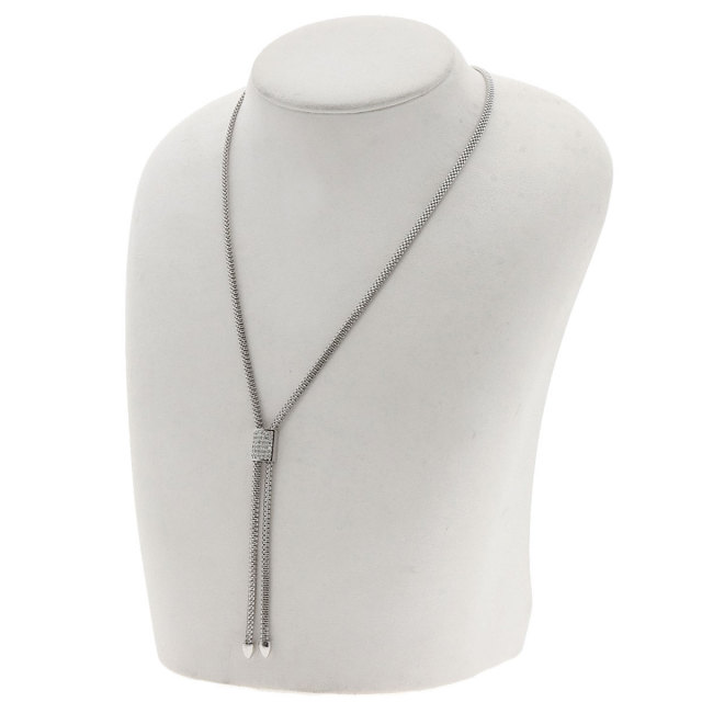 0.27ct ダイヤモンド ネックレス K18ホワイトゴールド 15.8g