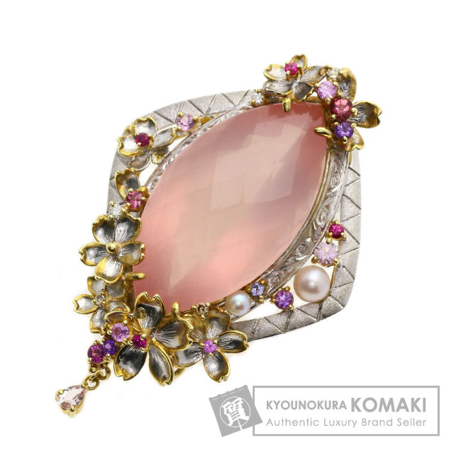 セレクトジュエリー ブローチ ローズクォ-ツ ダイヤモンド 福原佐智