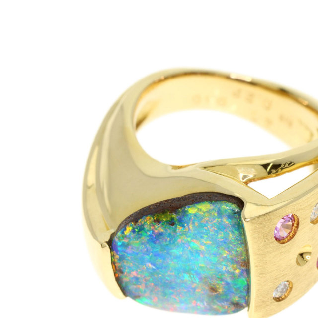4.71ct オパール ダイヤモンド リング・指輪 K18イエロー