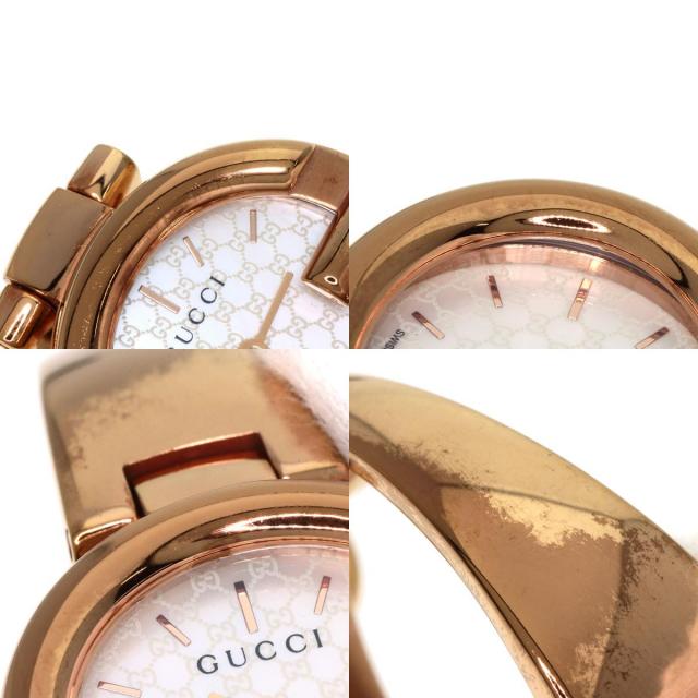 GUCCI グッチ 134.5 GG シェル バングル 腕時計 PGP/PGP レディース