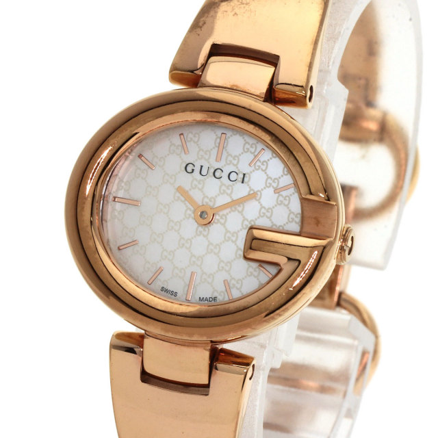GUCCI グッチ 134.5 GG シェル バングル 腕時計 PGP/PGP