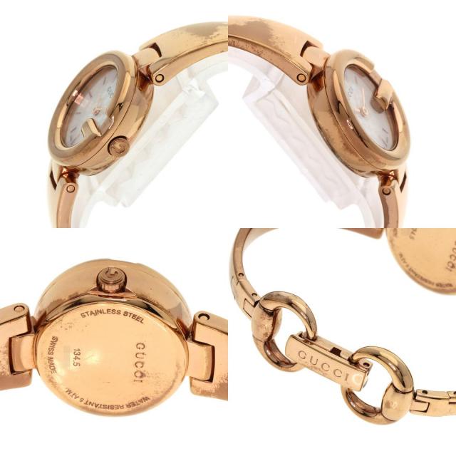 GUCCI グッチ 134.5 GG シェル バングル 腕時計 PGP/PGP
