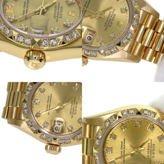 ROLEX ロレックス 69258G デイトジャスト ベゼル 10P ダイヤモンド 腕時計 K18YG K18YG ダイヤモンド レディース [中古] ロレックス69258を購入する | Chrono24