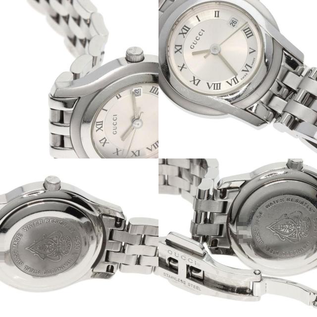 GUCCI グッチ 5500L ラウンドフェイス 腕時計 ステンレススチール/SS