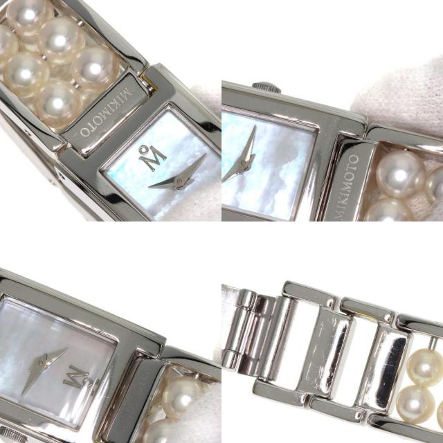 MIKIMOTO ミキモト NNS-8019PF スクエア パールブレス 腕時計  