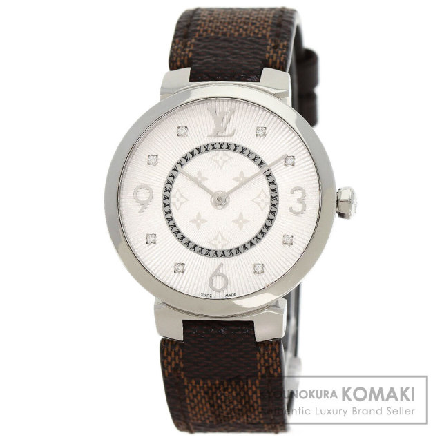 LOUIS VUITTON - ルイヴィトン LOUIS VUITTON タンブール デュアル タイム テーブルクロック トランク Q1Q030 GMT クォーツ 置き時計 Tambour VLP 90252422 LOUIS VUITTON - ルイヴィトン LOUIS VUITTON タンブール