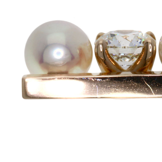 TASAKIタサキ　バランスネオリング　10号　アコヤ真珠パール　Ꮶ18ゴールド TASAKI タサキ バランスノート アコヤパール 真珠 ダイヤモンド リング