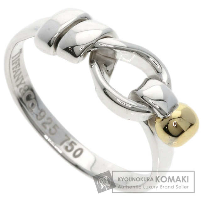 TIFFANY&Co. ティファニー フック&アイ リング・指輪 シルバー/K18YG