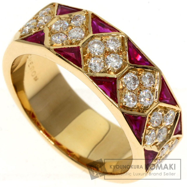 Boucheron ブシュロン ルビー ダイヤモンド リング・指輪 K18イエロー