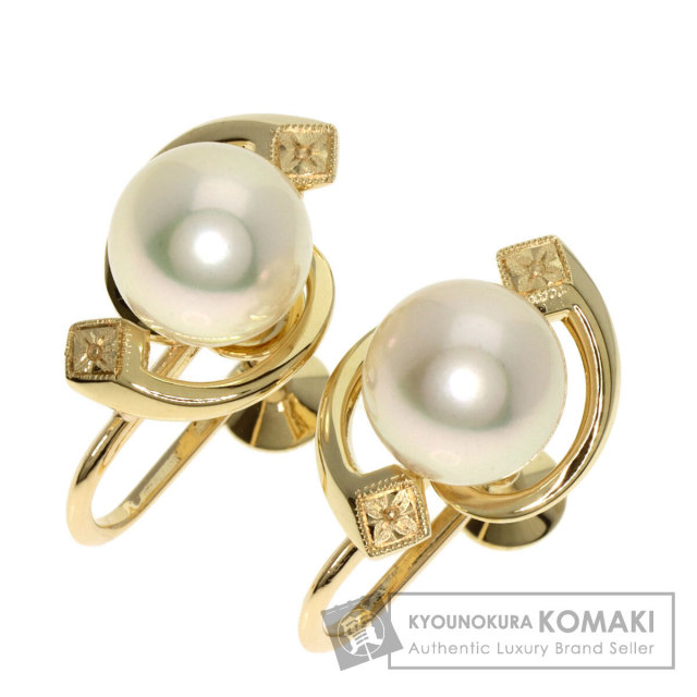 MIKIMOTO ミキモト パール 真珠 イヤリング K14イエローゴールド