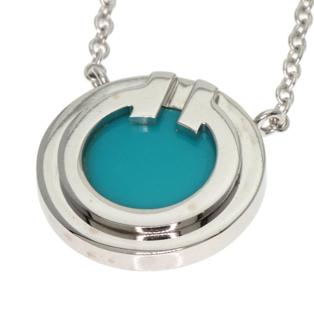 【限定品】ティファニー T TWO サークルネックレス ターコイズ K18WG ティファニー Tiffany & Co.】ネックレス T TWO ティー トゥー